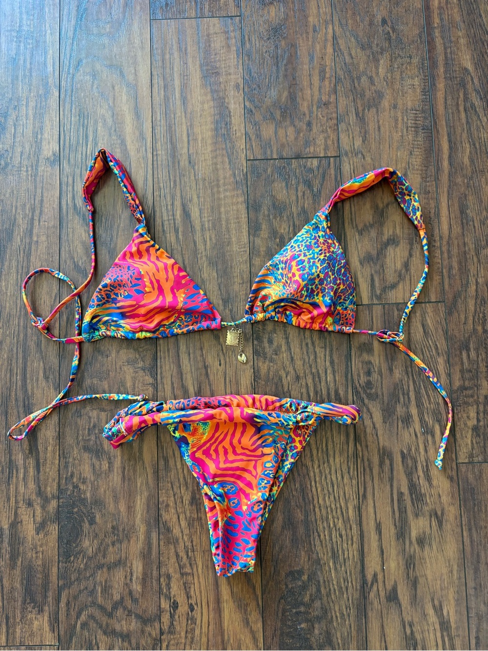 Vibrant Multicolor Triangle Bikini Set